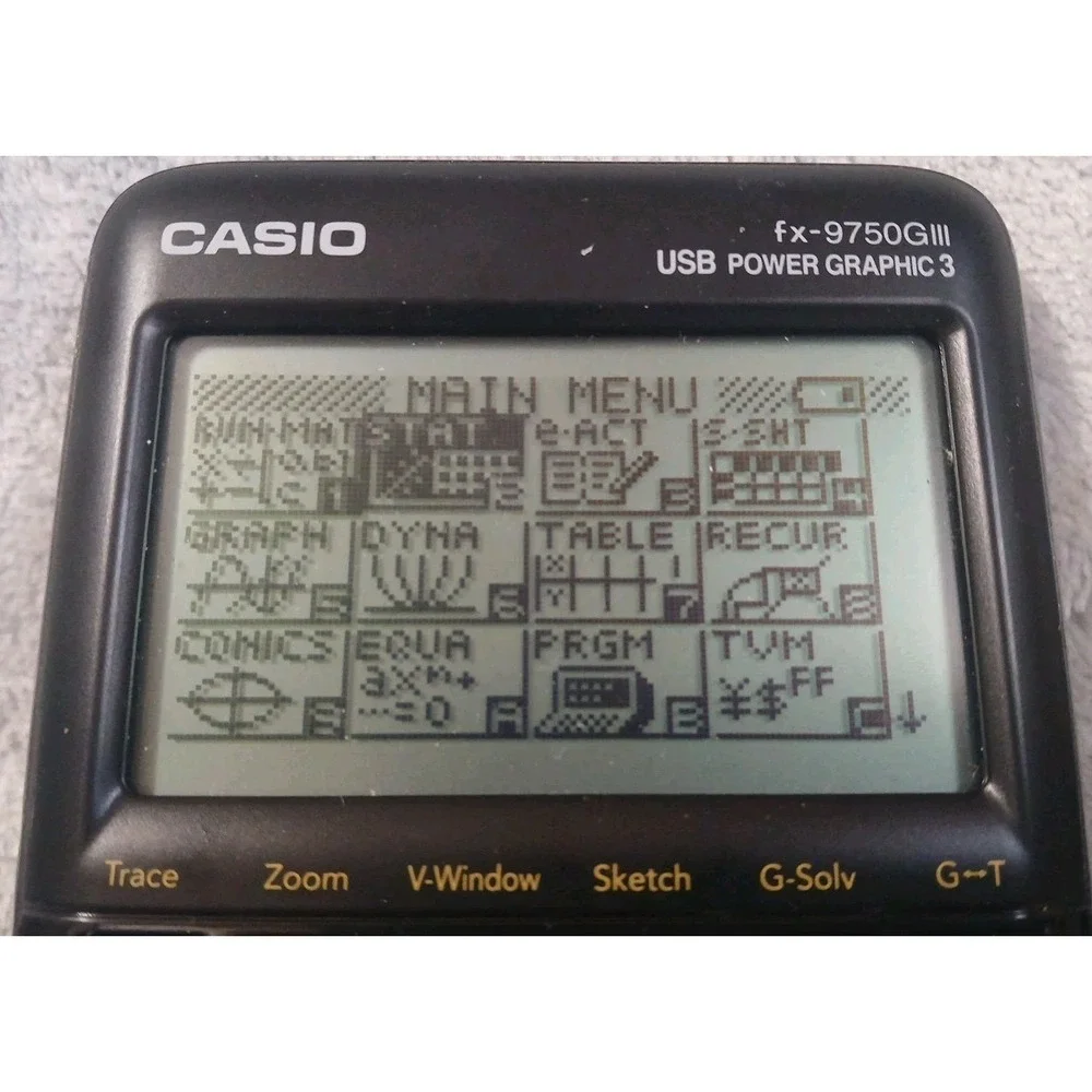 CASIO fx-9750GIII Graphing Calculator /Case Black USB Power Graphic 3 Working‎